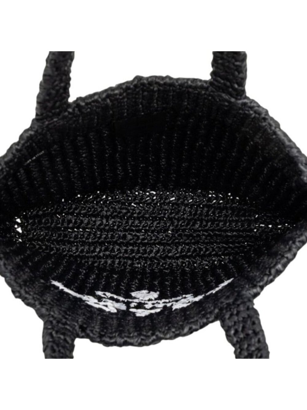 Prada Crochet Tote Black Viscose - Picture 4 of 5